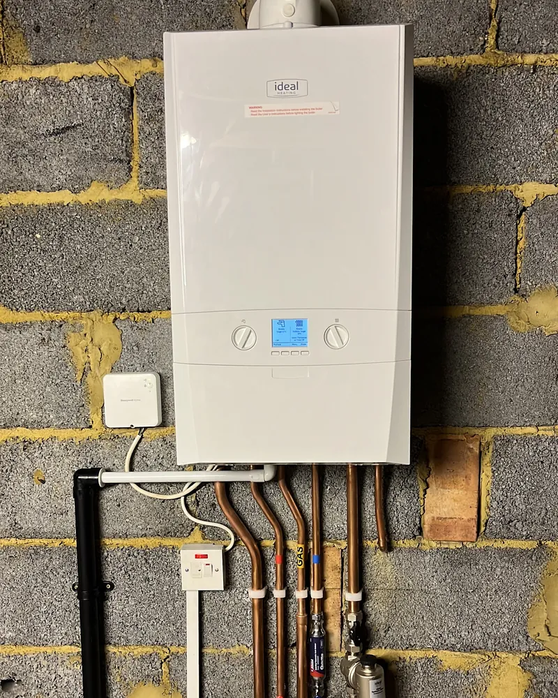 Combi boiler, new pipework